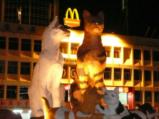 Katzenviecher unter den goldenen Bögen=